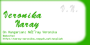 veronika naray business card